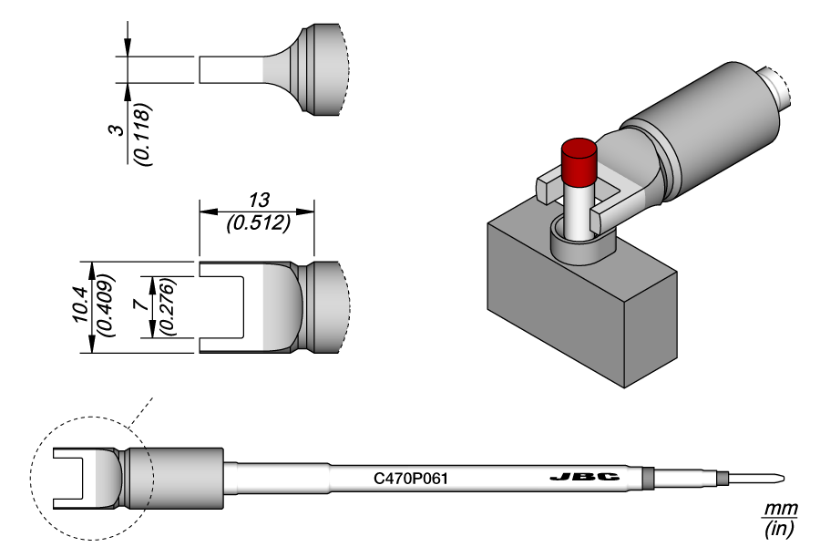 C470P061 - RF Connector Cartridge 7 x 3